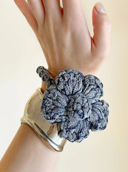 Crochet Flower Hair Ties