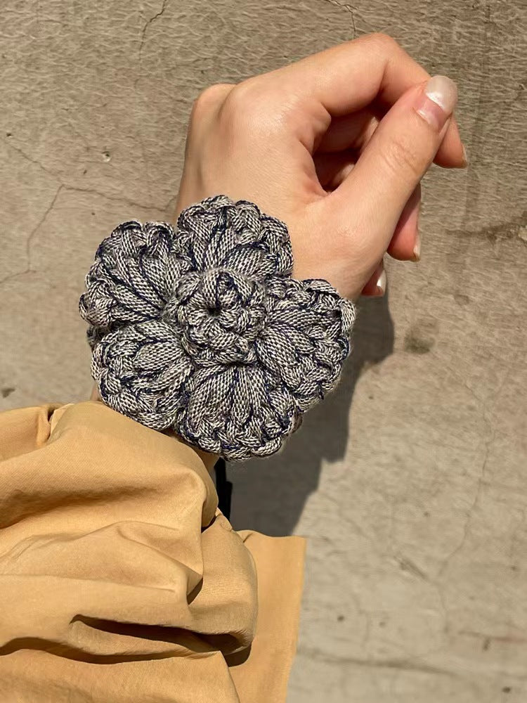 Crochet Flower Hair Ties