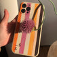 Pink and Orange Striples Phone Case