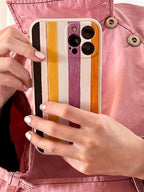 Pink and Orange Striples Phone Case