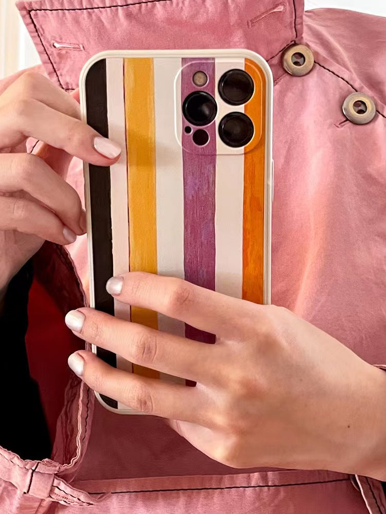 Pink and Orange Striples Phone Case