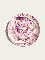 Red Cabbage and Pumpkin Stripes Bamboo Fiber Plates