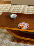 Red Cabbage and Pumpkin Stripes Bamboo Fiber Plates