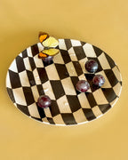 Face & Checkered Bamboo Fiber Plates