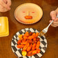 Face & Checkered Bamboo Fiber Plates